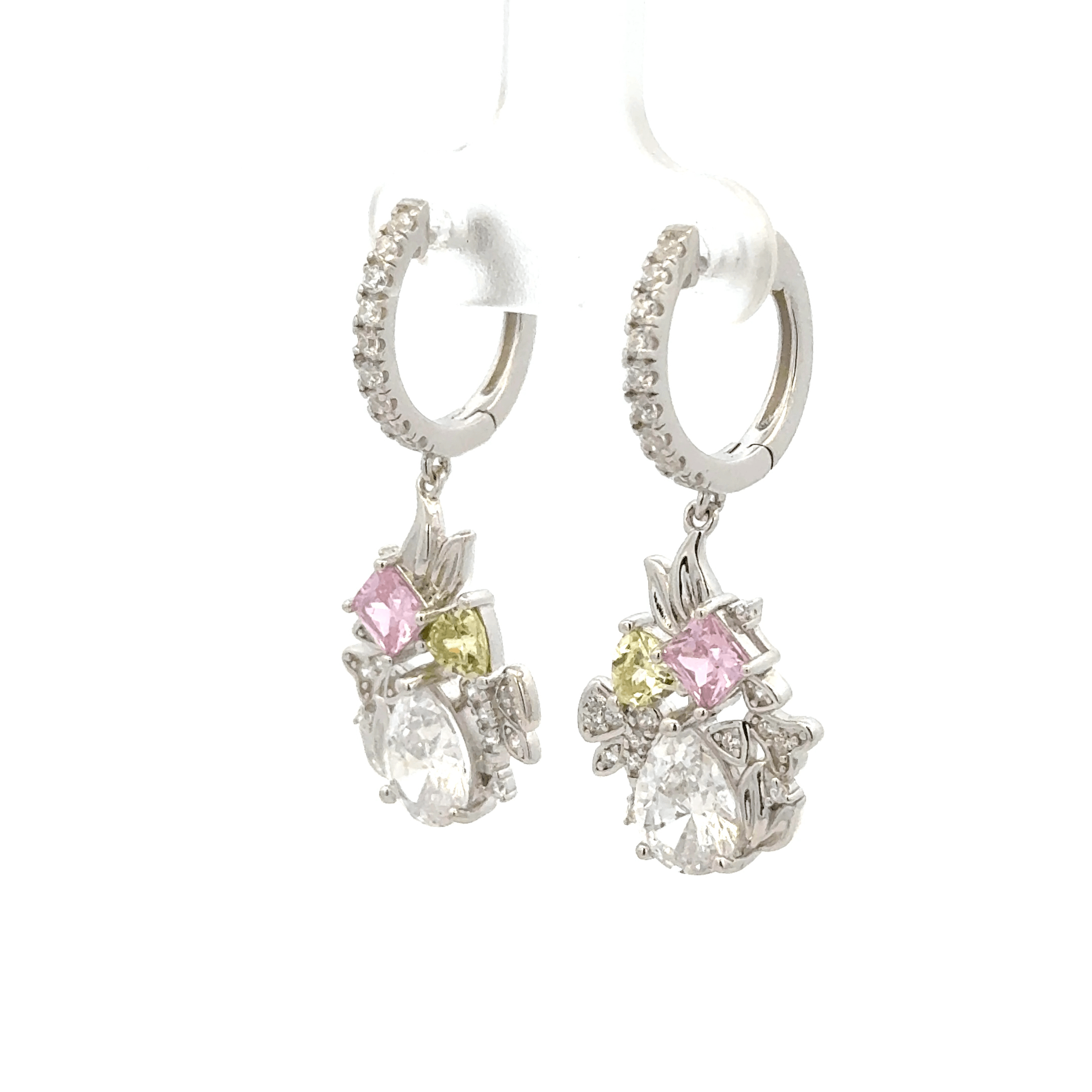 Flower Hoop Baali Earrings
