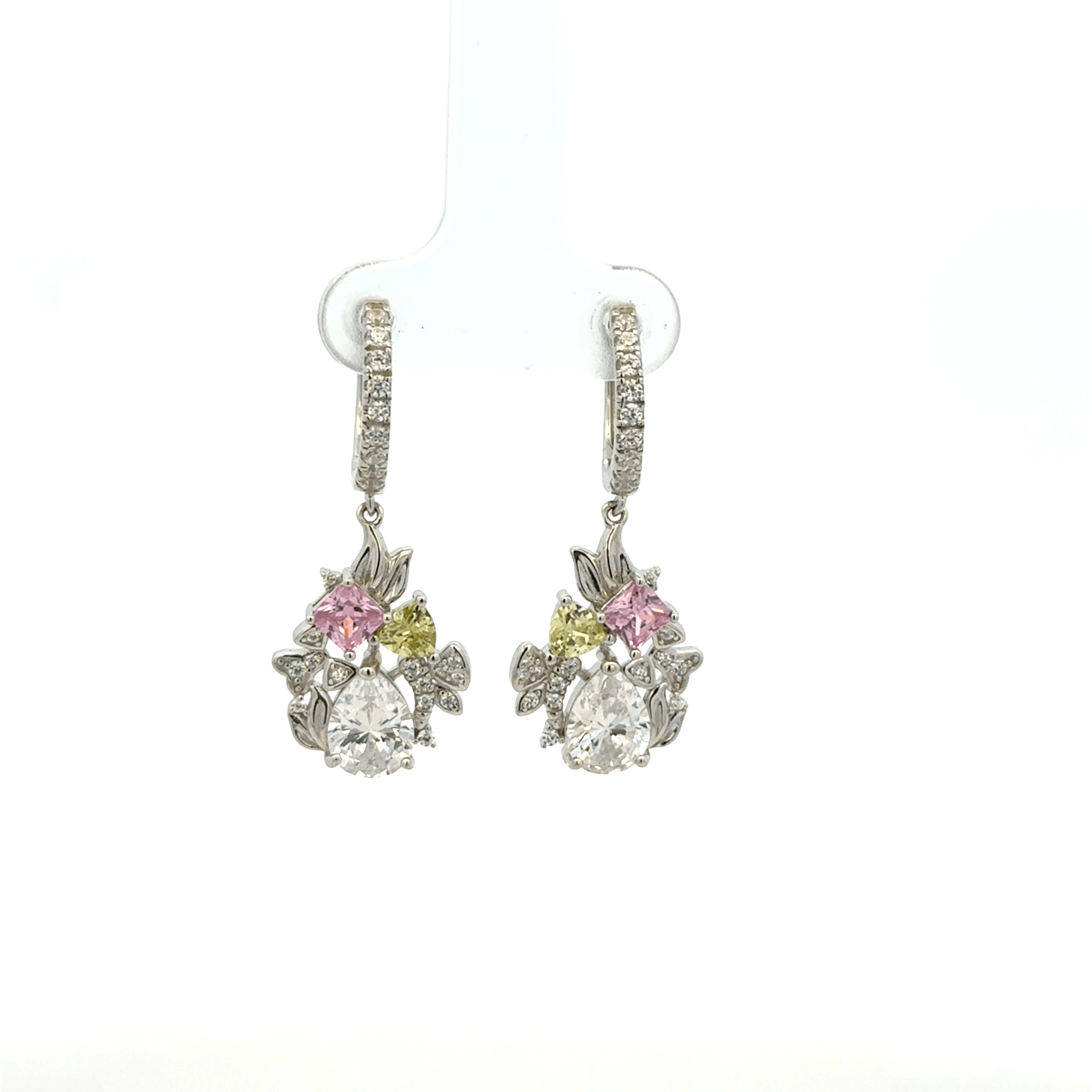 Flower Hoop Baali Earrings