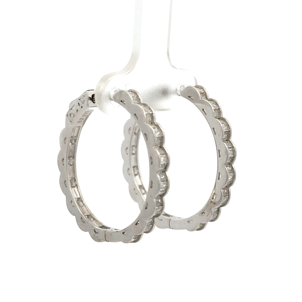 Curl Long Hoop Baali Earrings