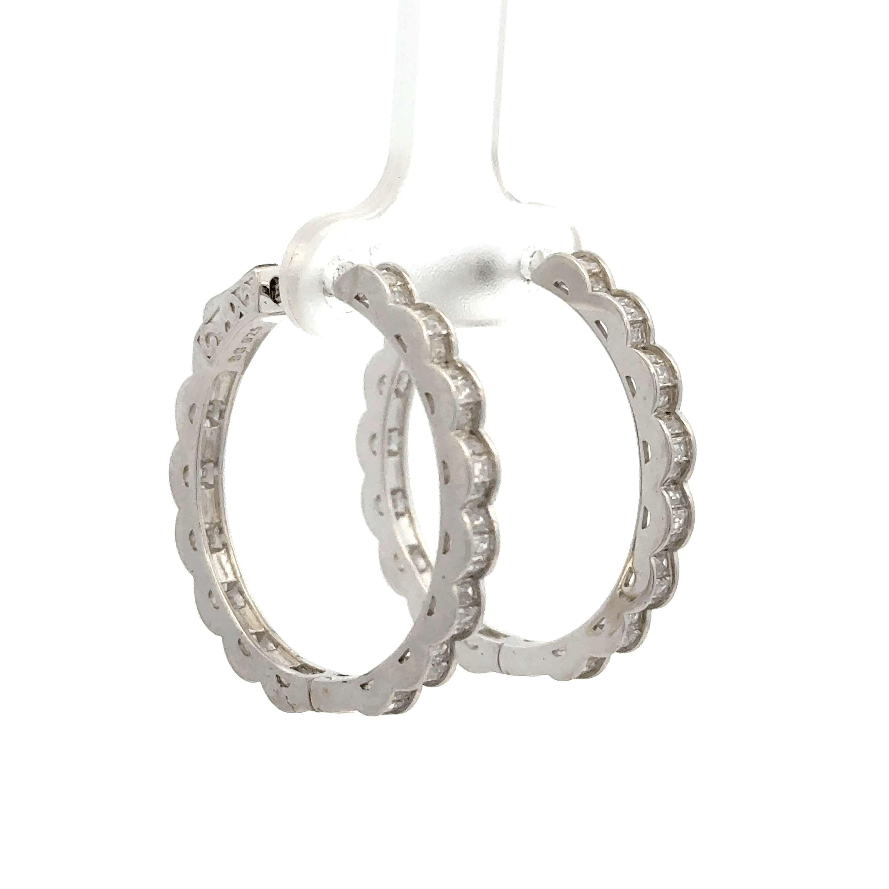 Curl Long Hoop Baali Earrings