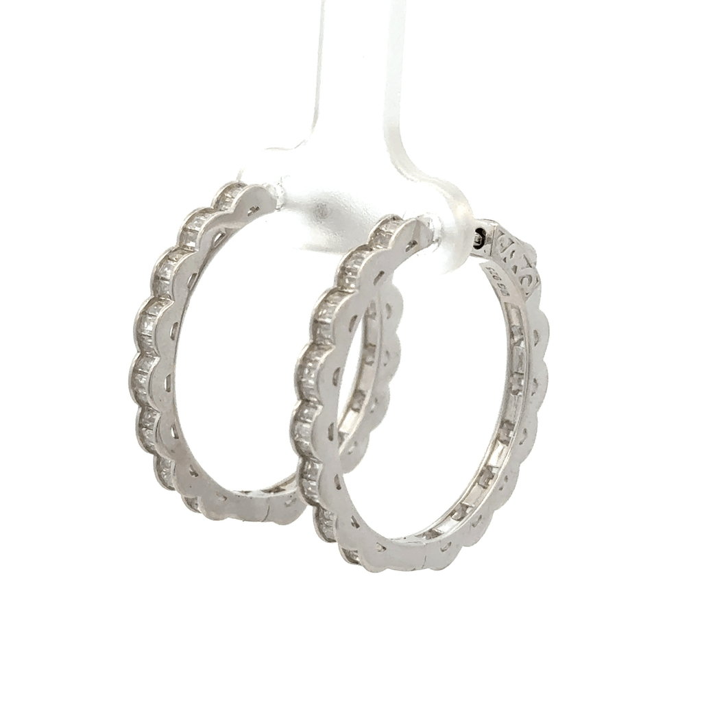 Curl Long Hoop Baali Earrings