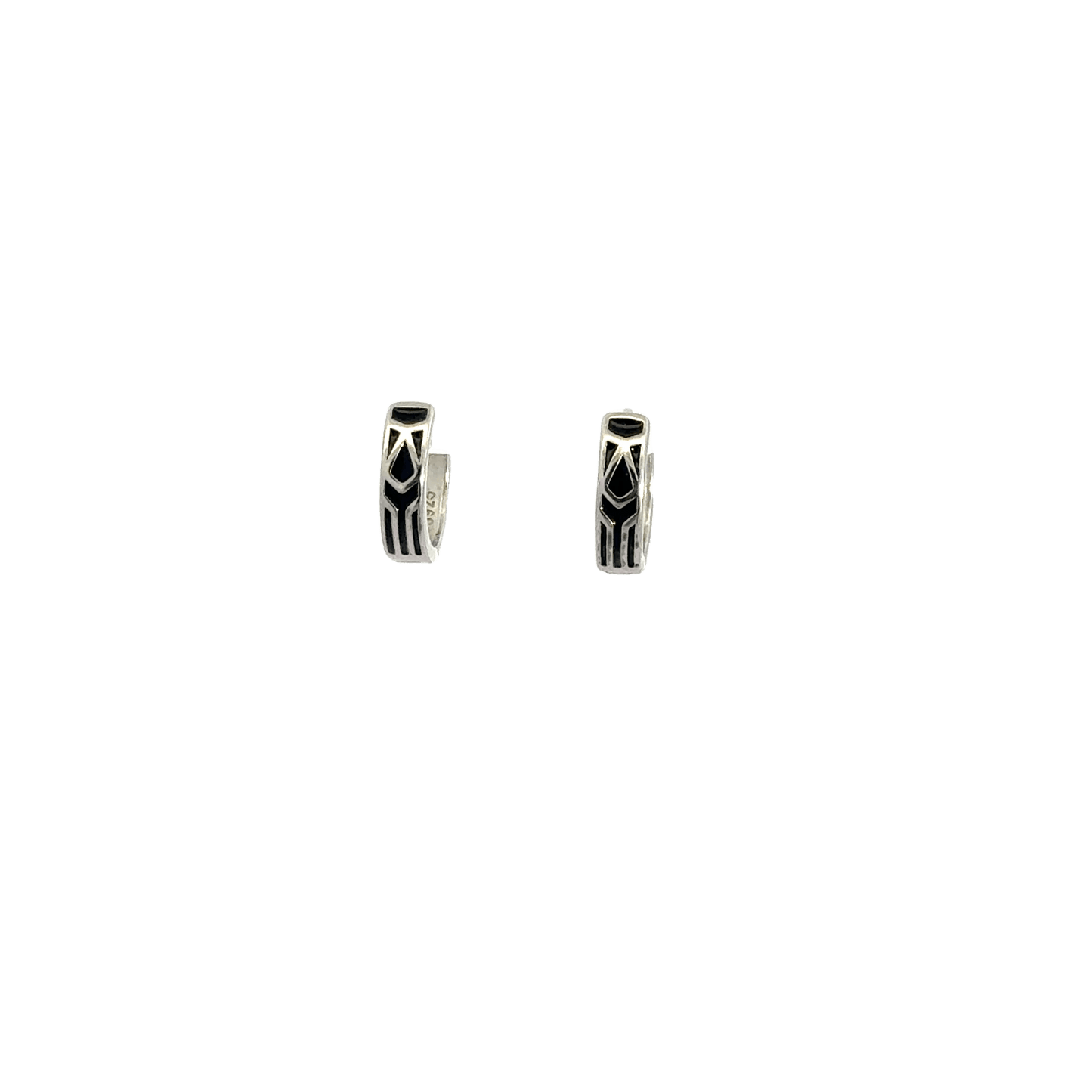 Black Enamel Baali Earring