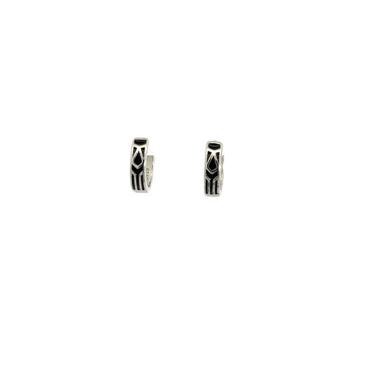 Black Enamel Baali Earring