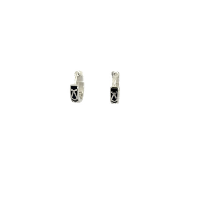 Black Enamel Baali Earring