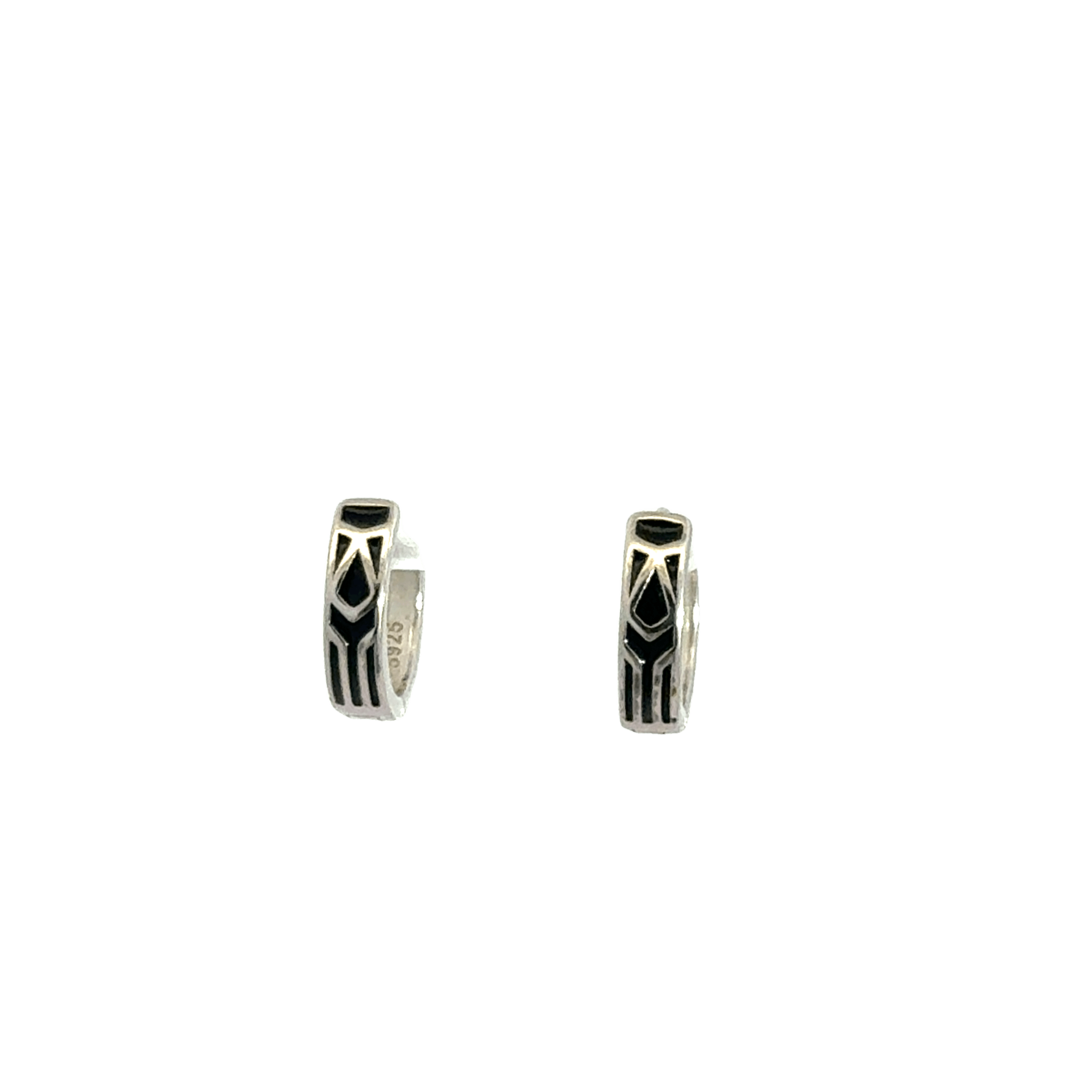 Black Enamel Baali Earring