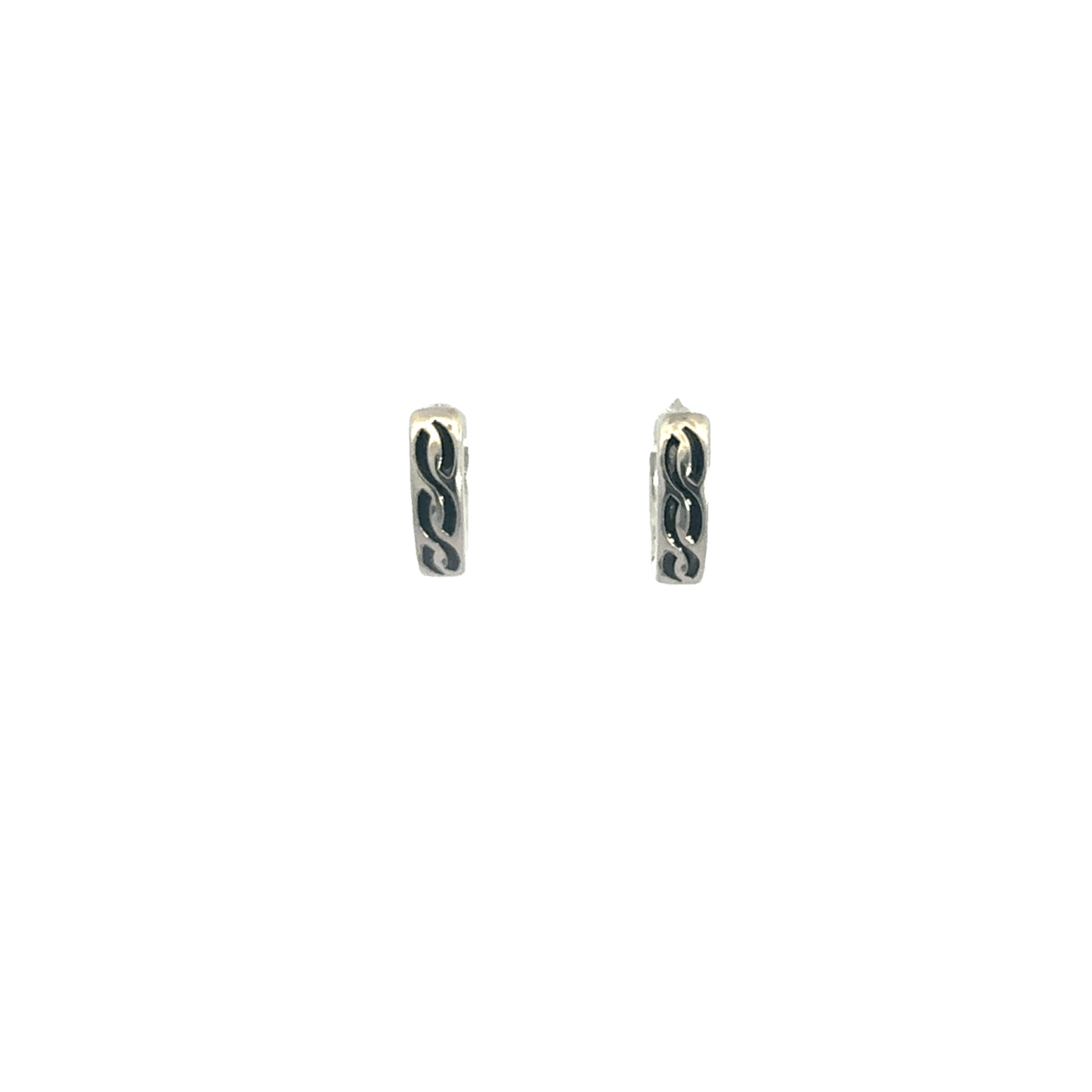 Black  Enamel Baali Earring