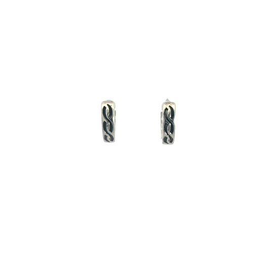 Black  Enamel Baali Earring