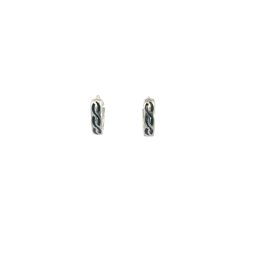 Black  Enamel Baali Earring