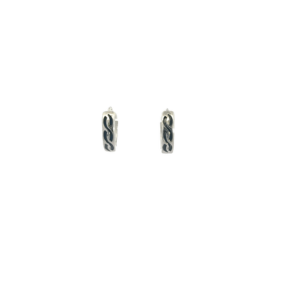 Black  Enamel Baali Earring