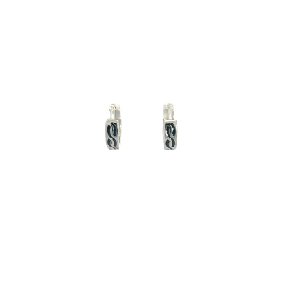 Black  Enamel Baali Earring