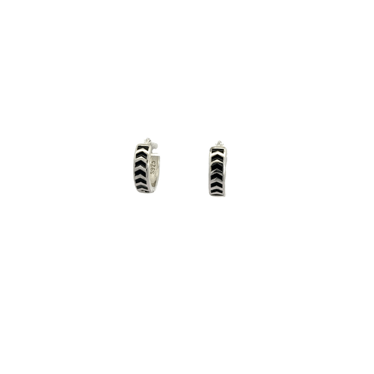 Black Enamel Baali Earring