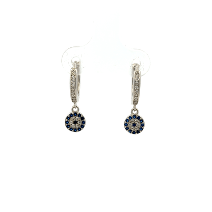 Blue Stone Hanging Baali Earring