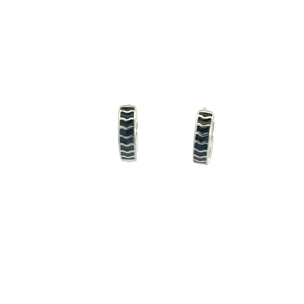 Black Enamel Baali Earring