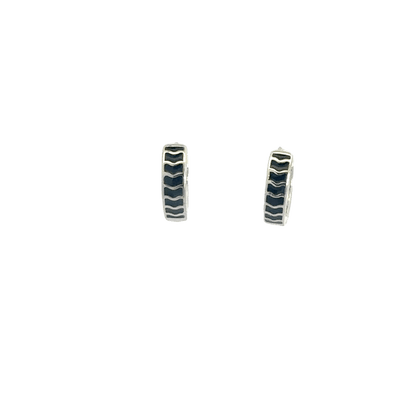 Black Enamel Baali Earring