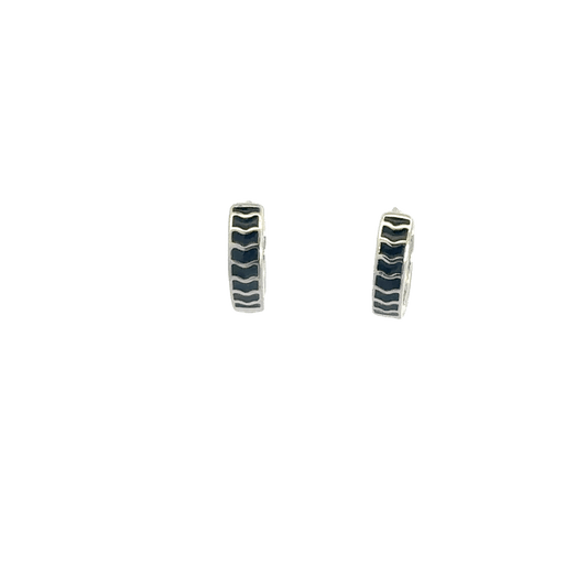 Black Enamel Baali Earring