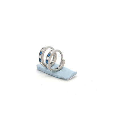 Small Blue Color Stone Baali Earring
