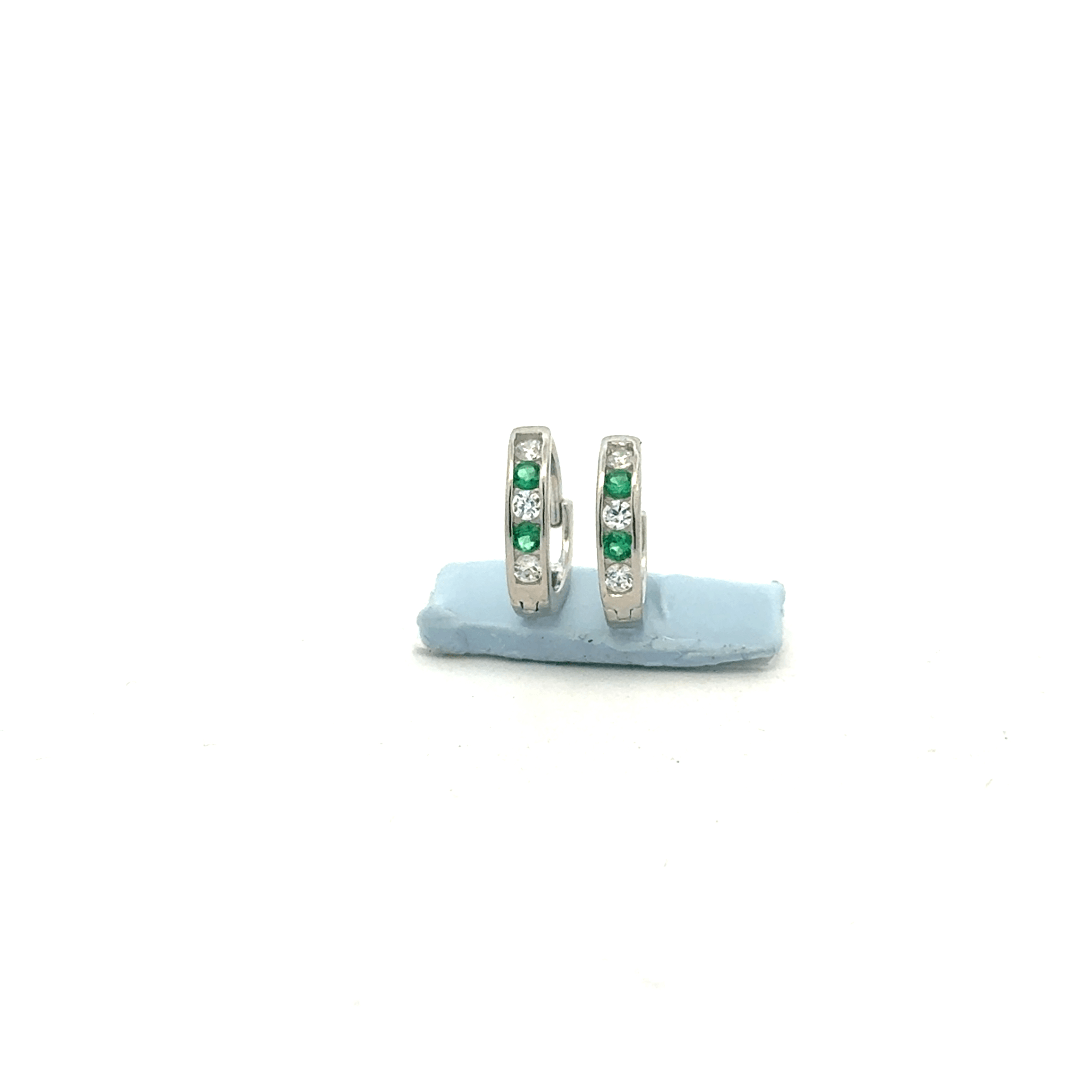 Small Green Color Stone Baali Earring