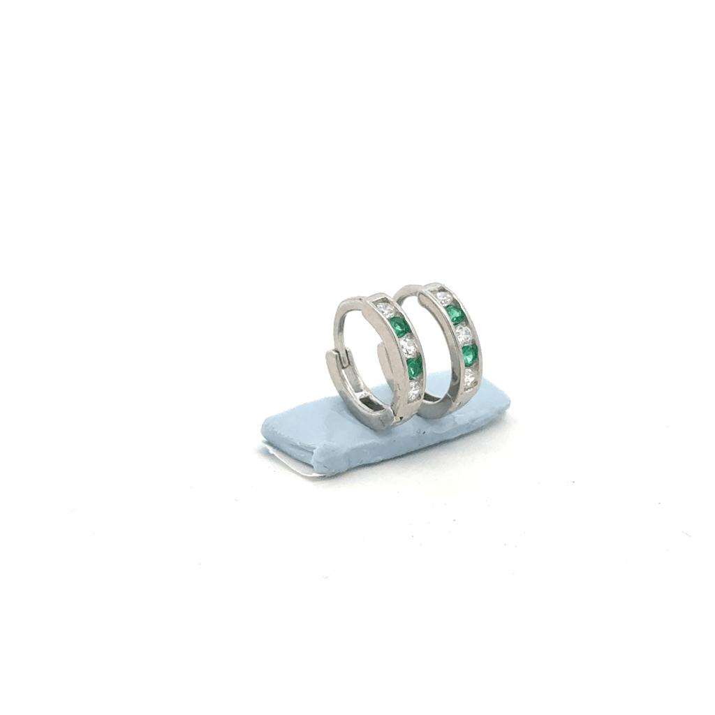 Small Green Color Stone Baali Earring