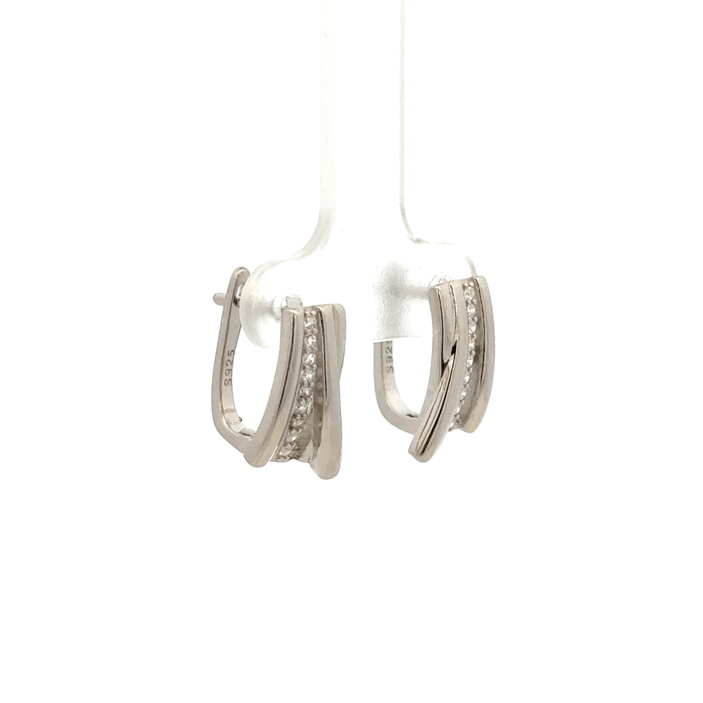 J Stud Hoop Earring