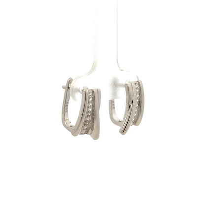 J Stud Hoop Earring