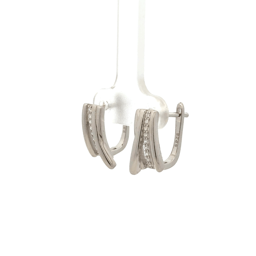 J Stud Hoop Earring