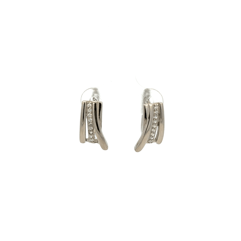 J Stud Hoop Earring