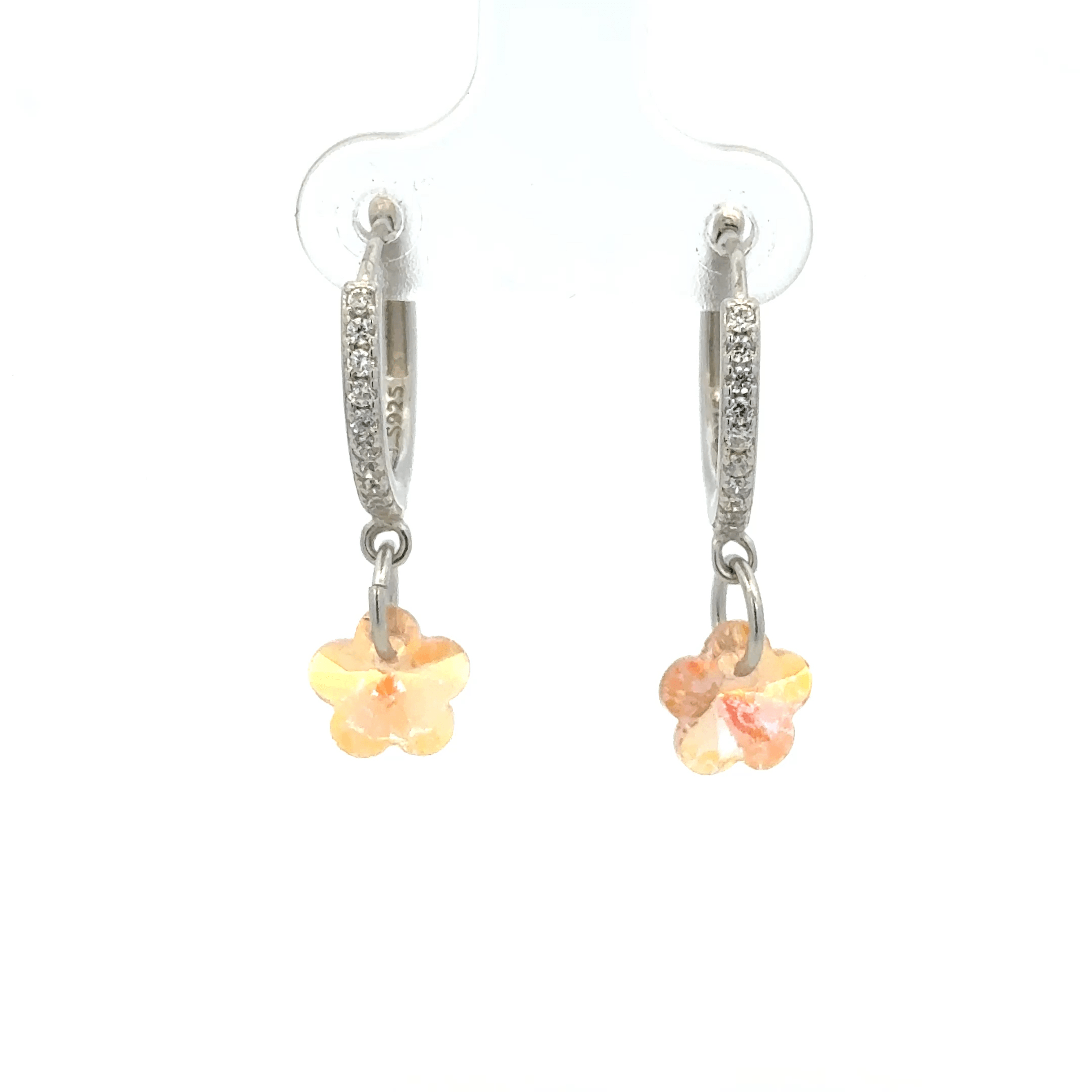 Multistone Flower Drops Baali Earring