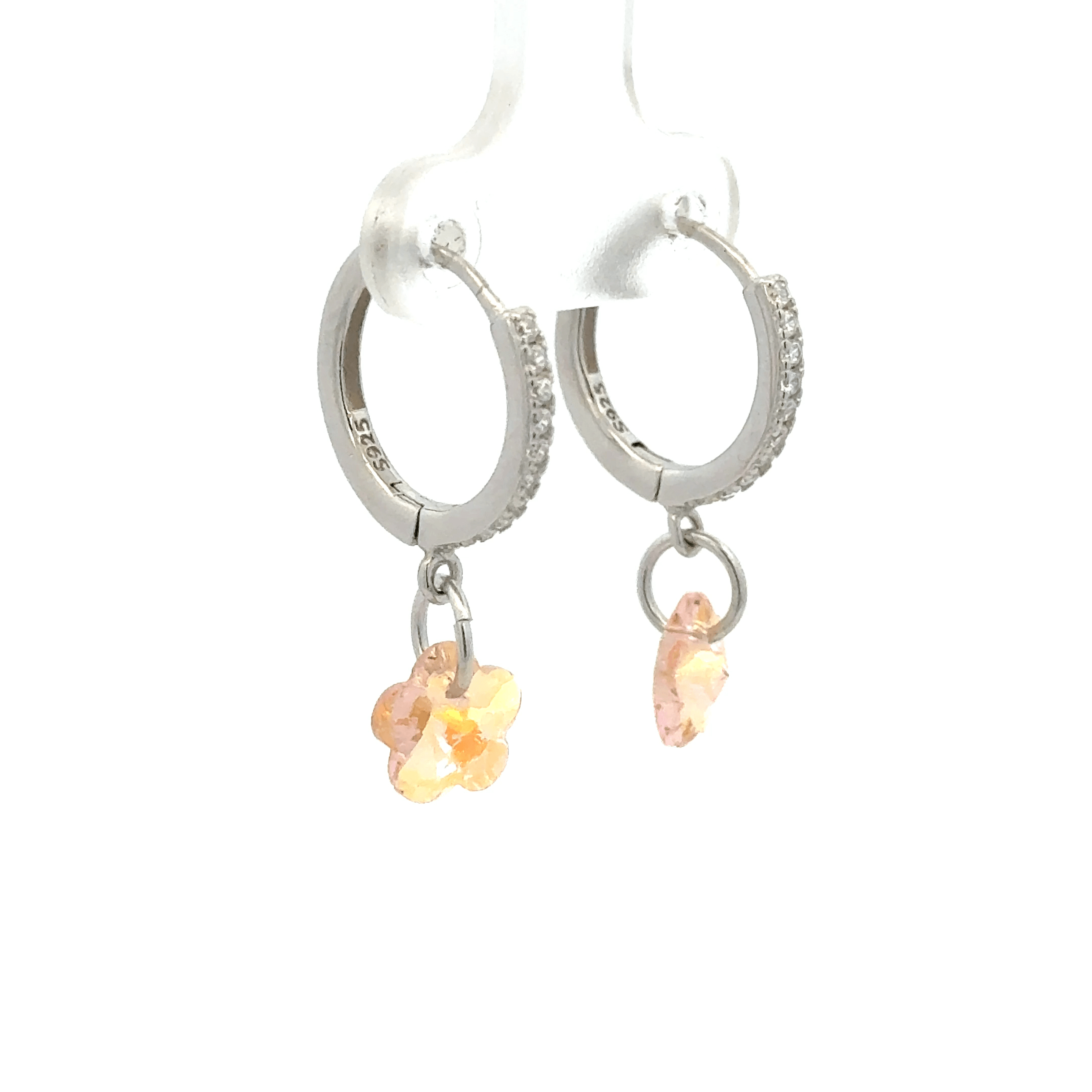 Multistone Flower Drops Baali Earring