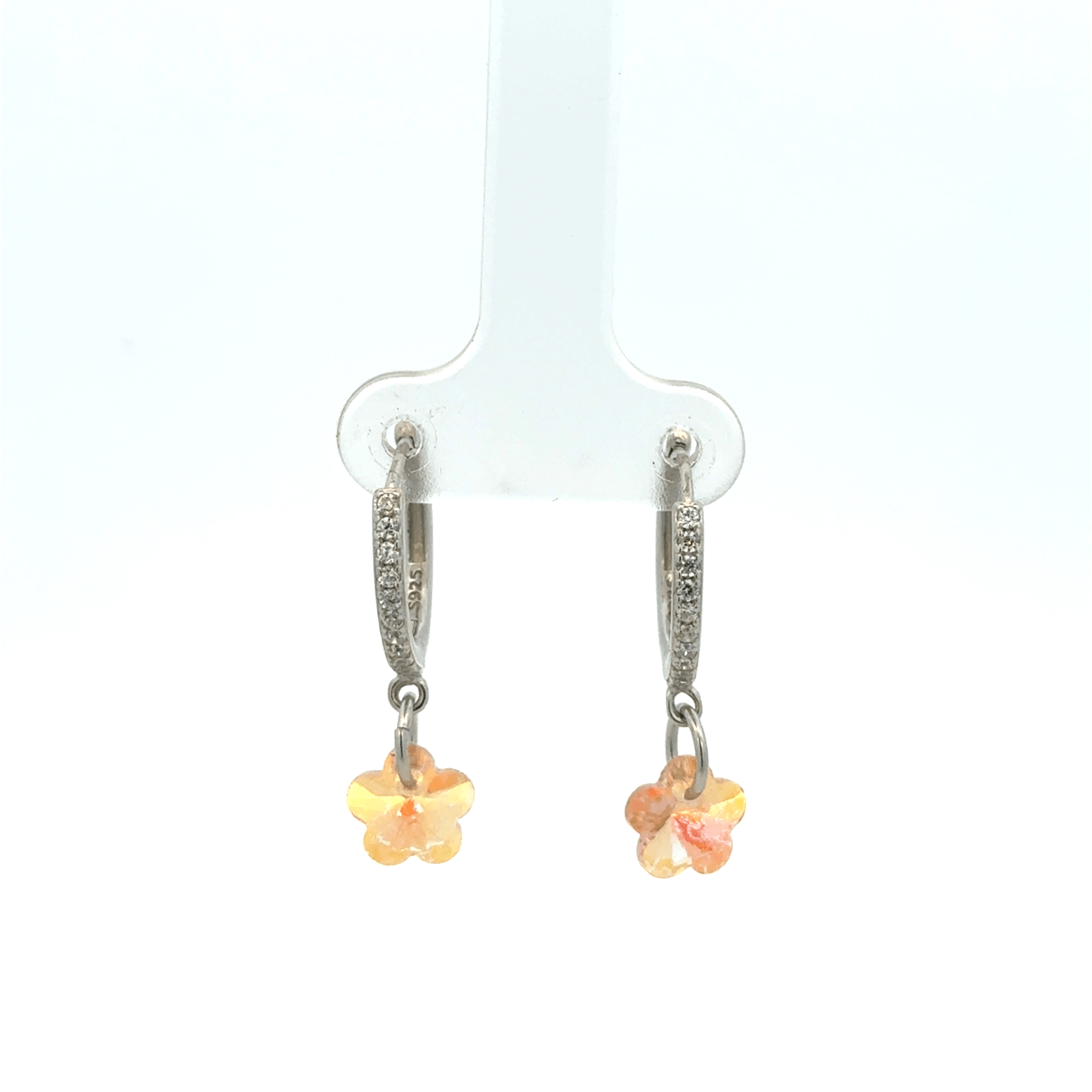 Multistone Flower Drops Baali Earring