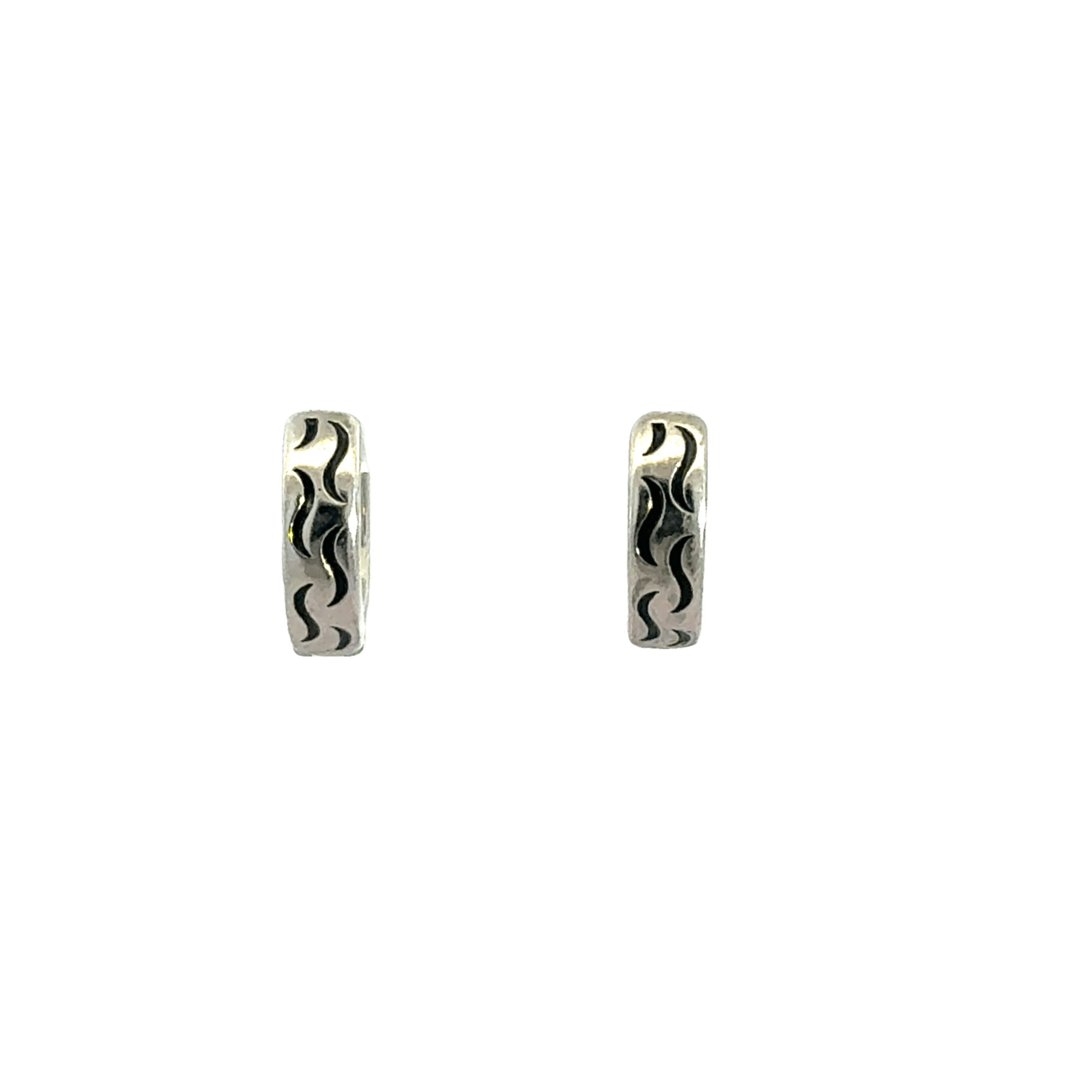 Black Enamel Bali Earring