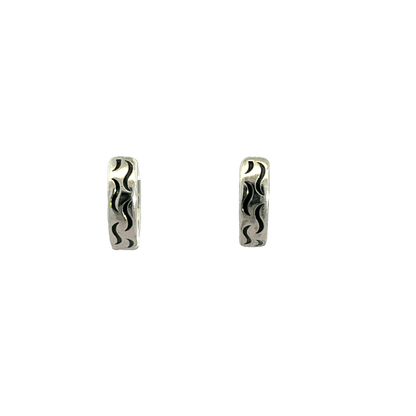 Black Enamel Bali Earring