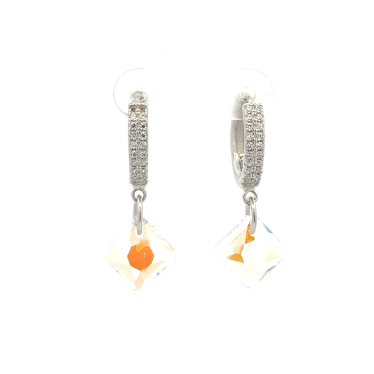 White Star Drops Baali Earring