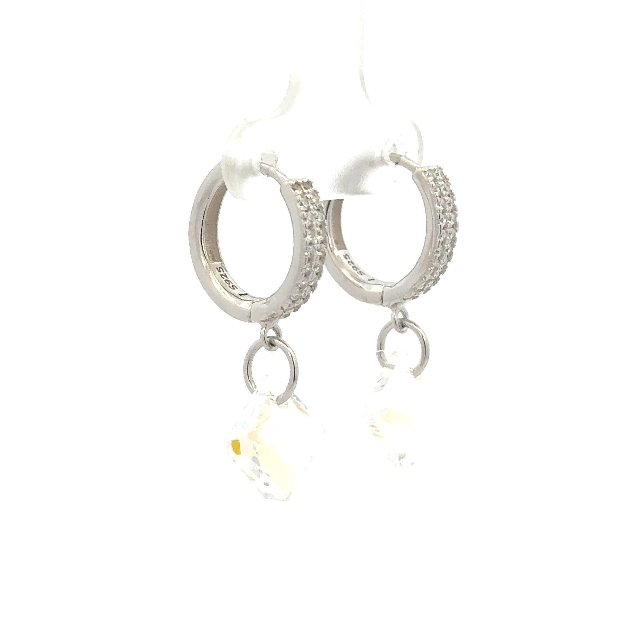 White Star Drops Baali Earring