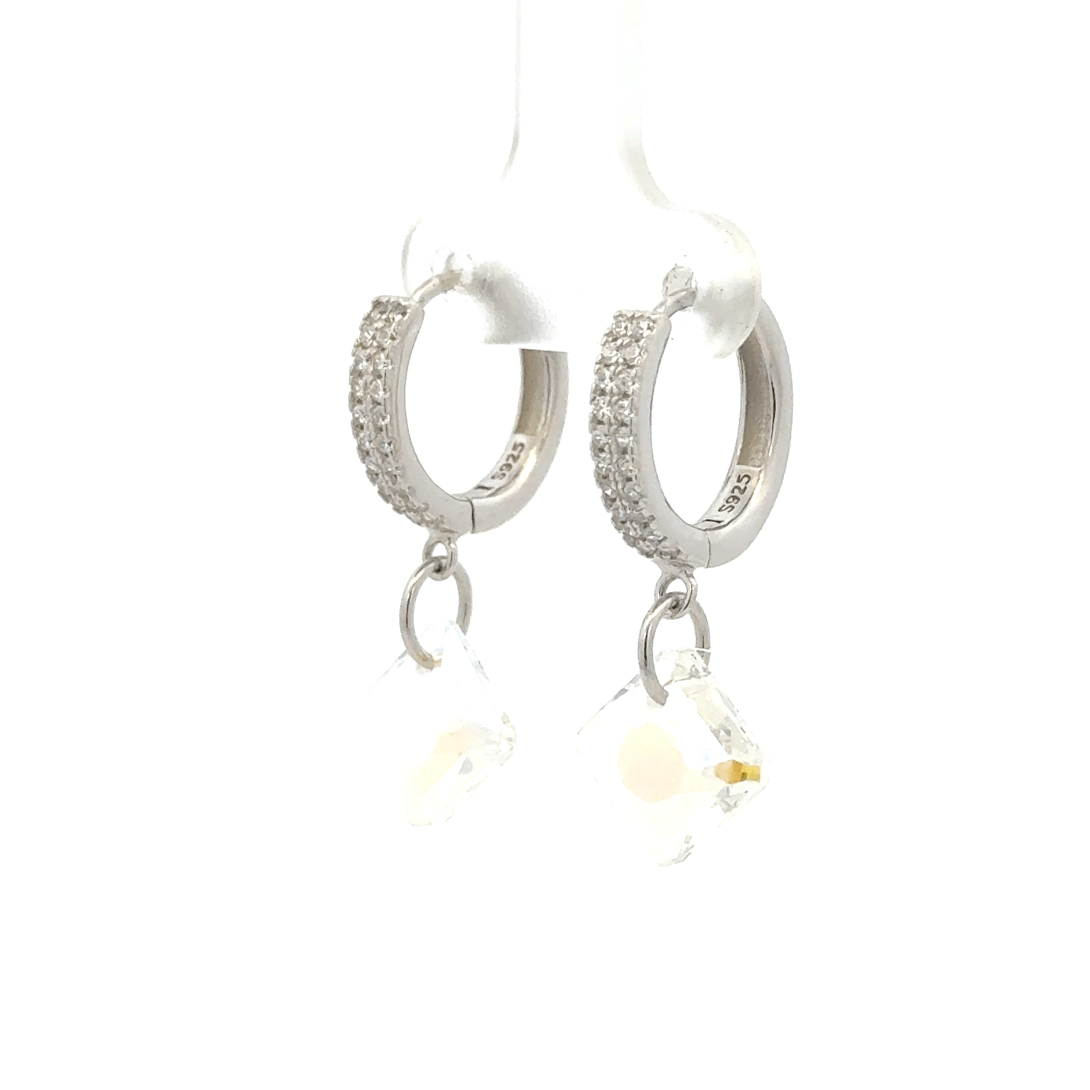 White Star Drops Baali Earring