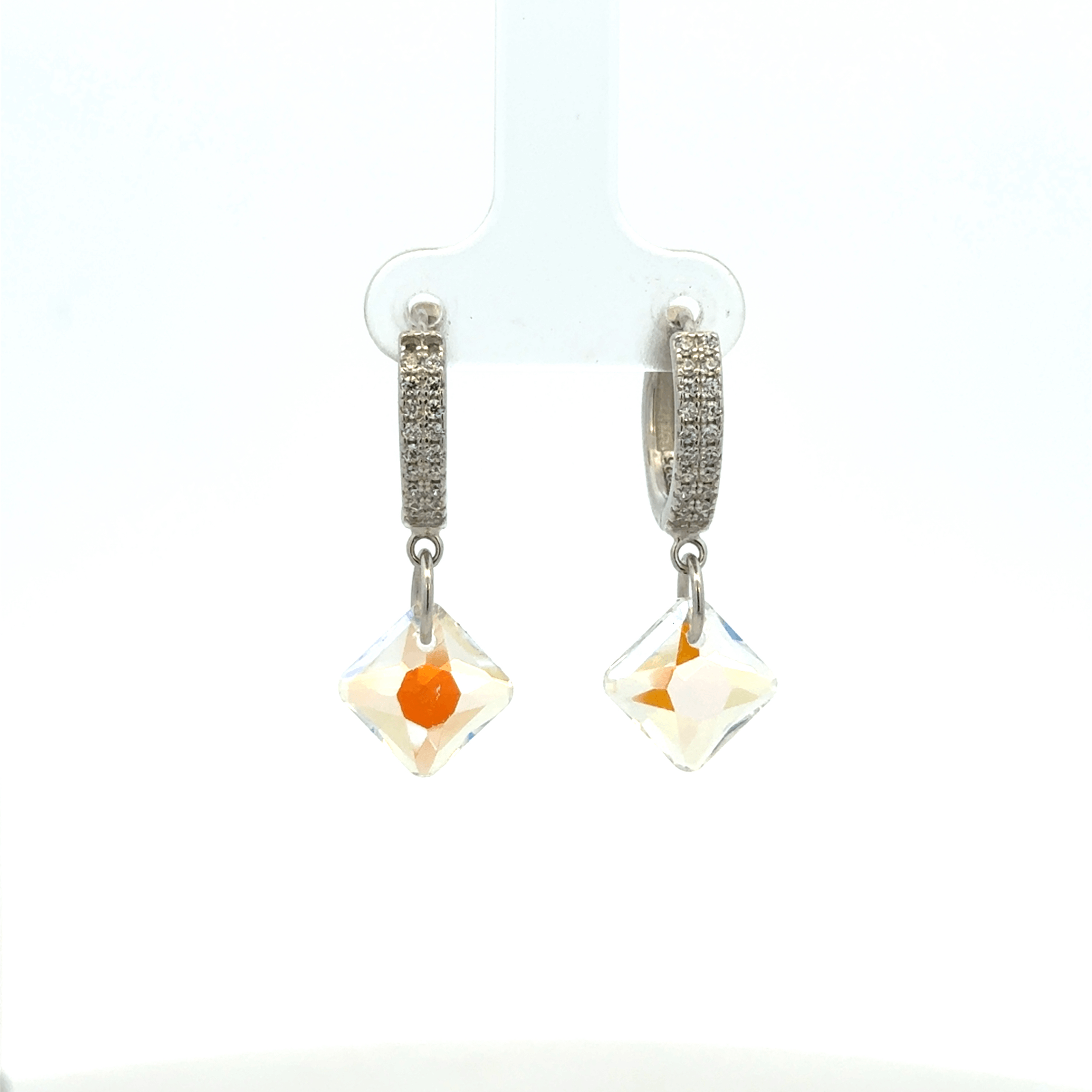 White Star Drops Baali Earring