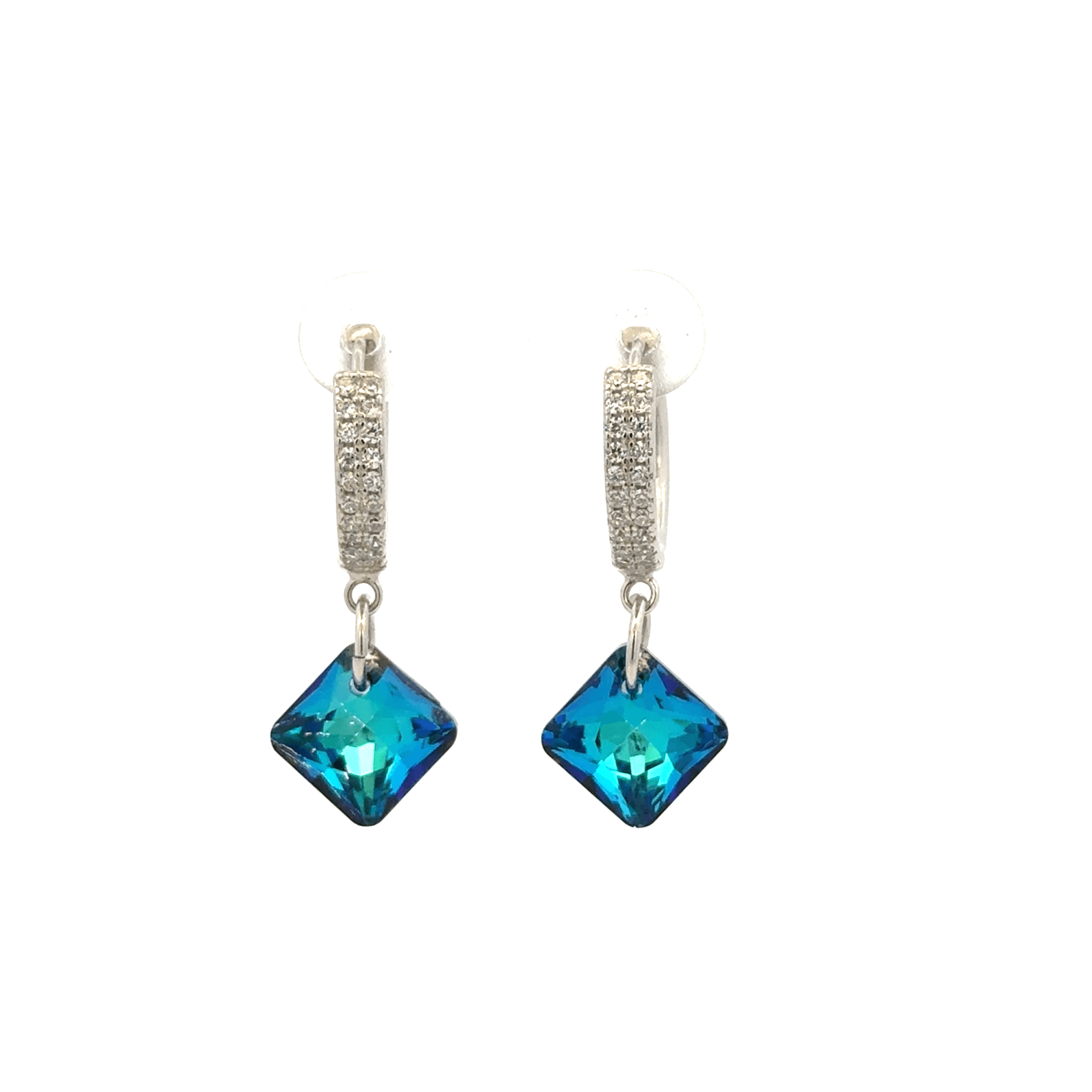 Diamond Blue Drop Baali Earring