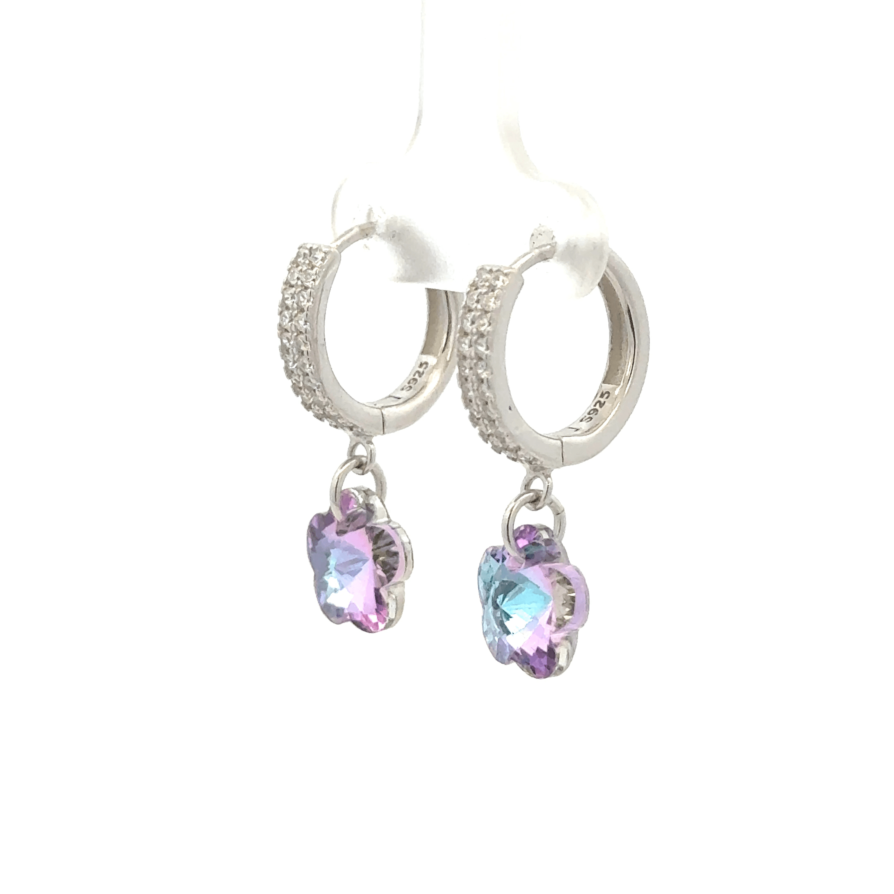 Flower Rainbow Drops Baali Earring