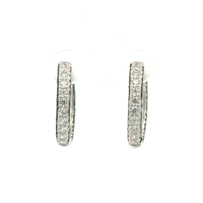 Green Side Stone Baali Earring