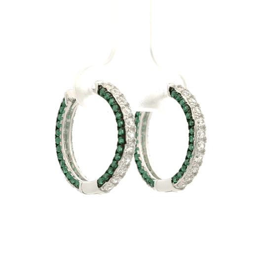 Green Side Stone Baali Earring
