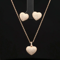 Heart Chain Pendant With Earring