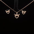 Heart Chain Pendant With Earring