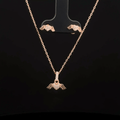 Flying Heart Chain Pendant Earring