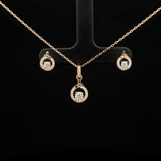 Circle Chain Pendant Earrings