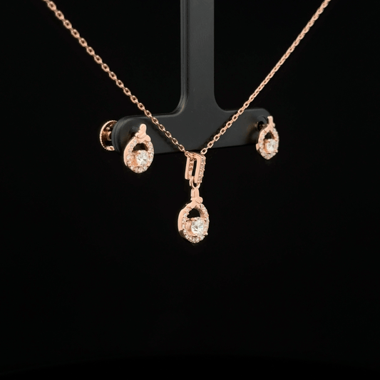 Circle Chain Pendant Earrings