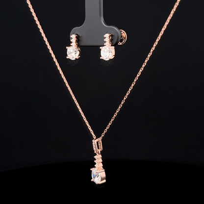 Square Chain Pendant Earrings