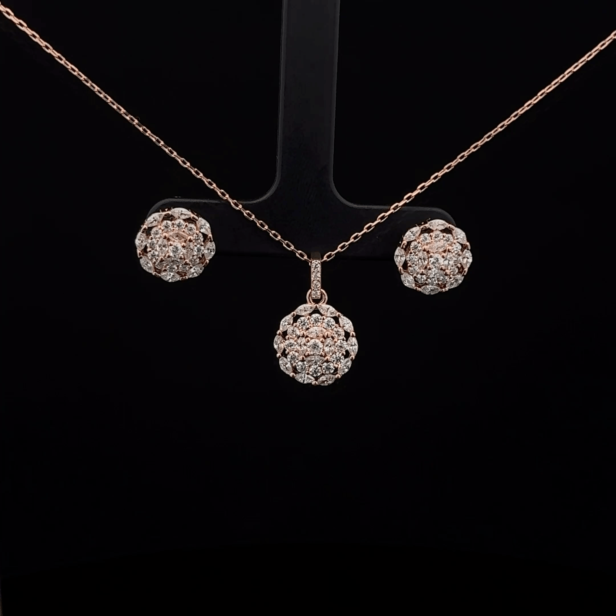 Circle Chain Pendant Earrings