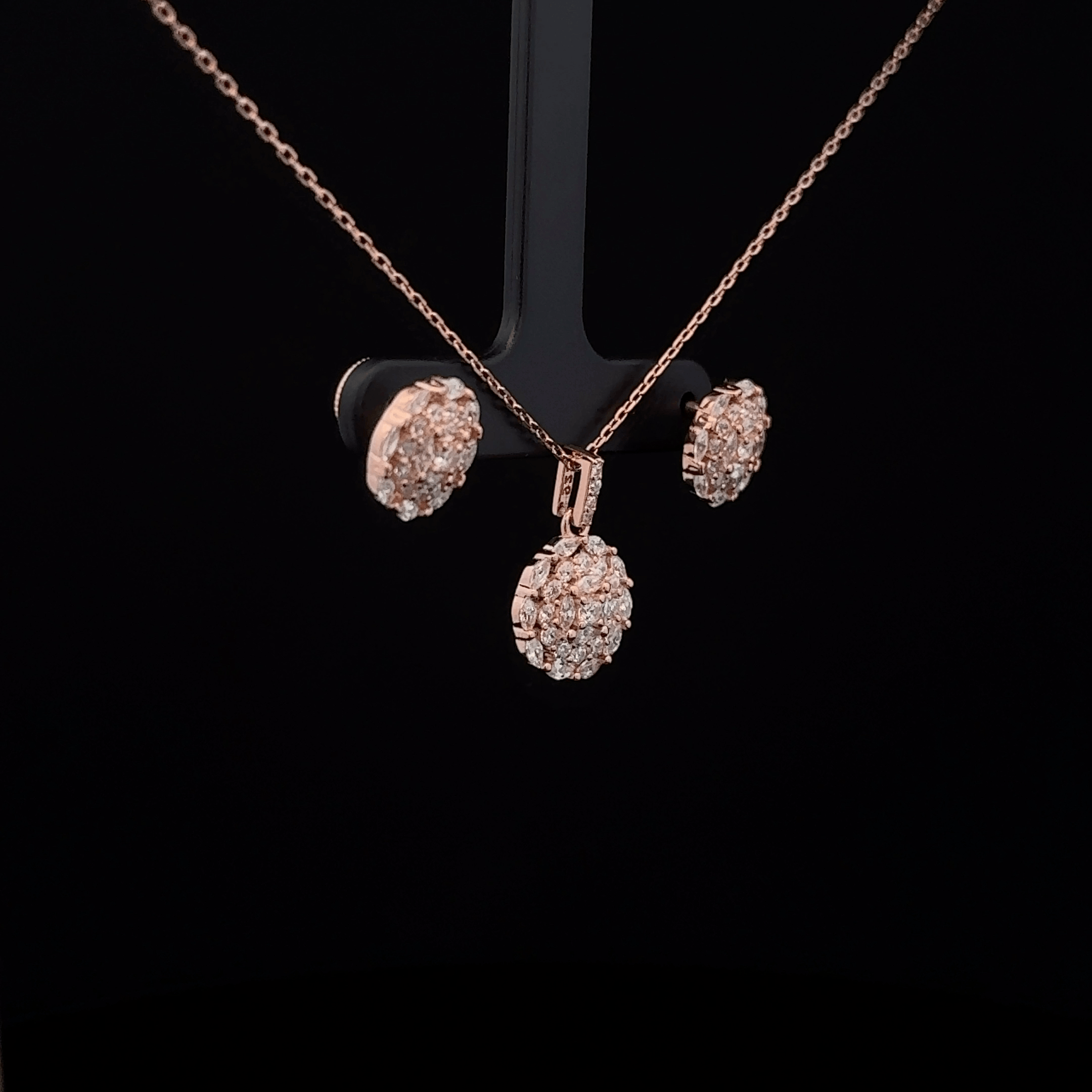 Circle Chain Pendant Earrings