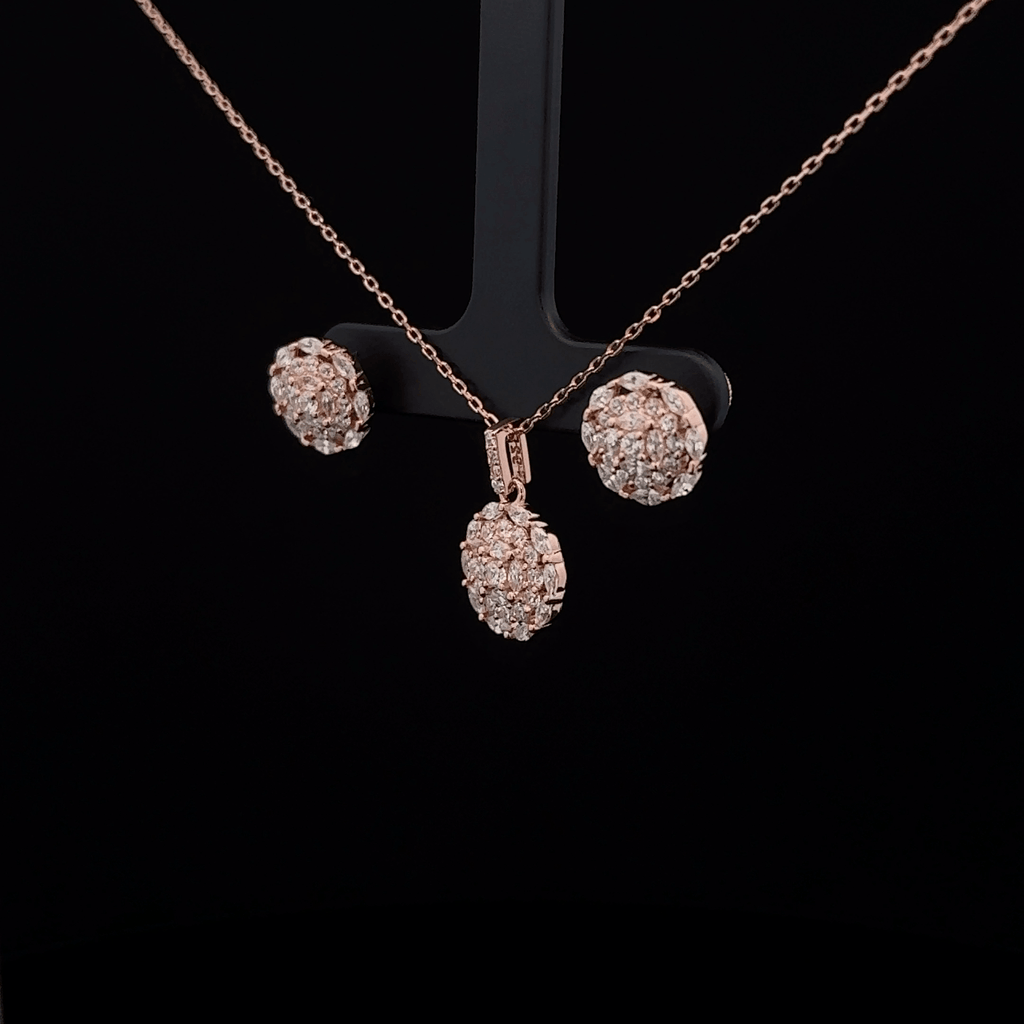 Circle Chain Pendant Earrings