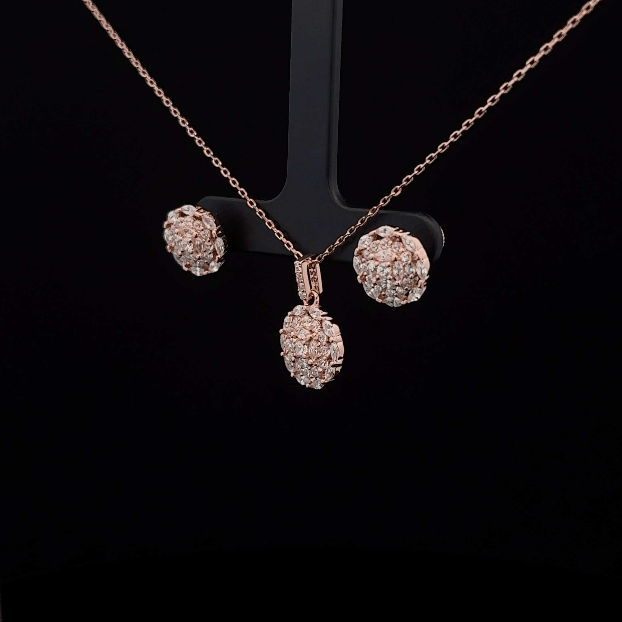 Circle Chain Pendant Earrings