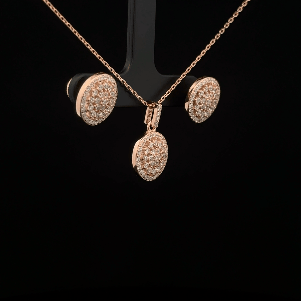 Circle Chain Pendant Earrings